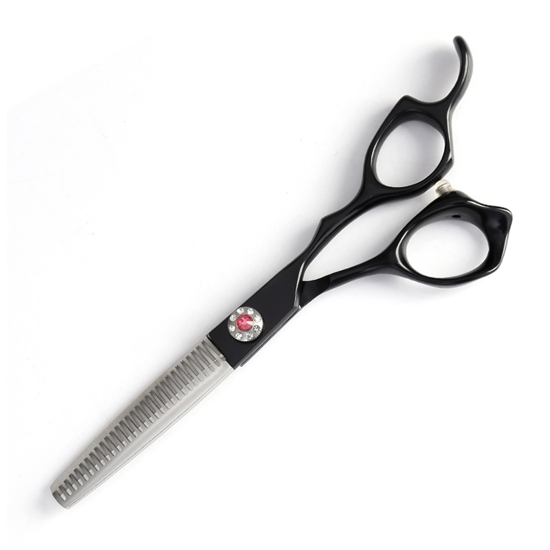 Série de ciseaux de coupe de cheveux professionnels « Semi-Black Ruby » de 6,0 pouces